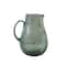 10" Green & Purple Marbled Elegance Hand-Blown Glass Pitcher